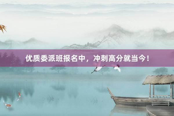 优质委派班报名中，冲刺高分就当今！